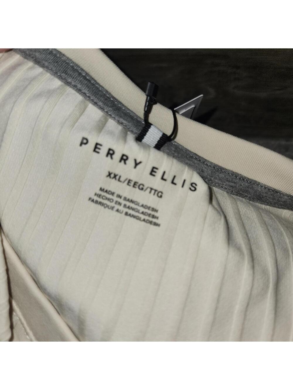 Perry Ellis Ribbed Crew Neck Tee - Picture 4 of 7